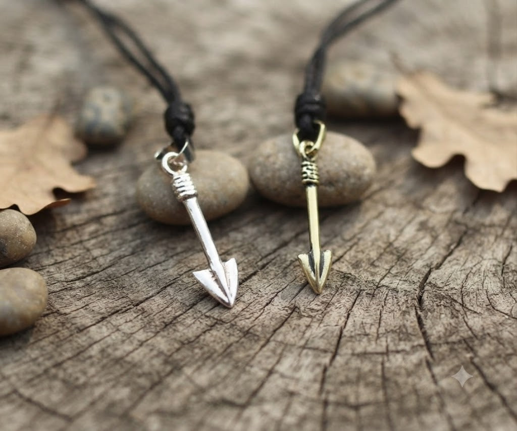 Cute Cupid's Arrow Sterling Silver Brass Charm Necklace Pendant Jewelry