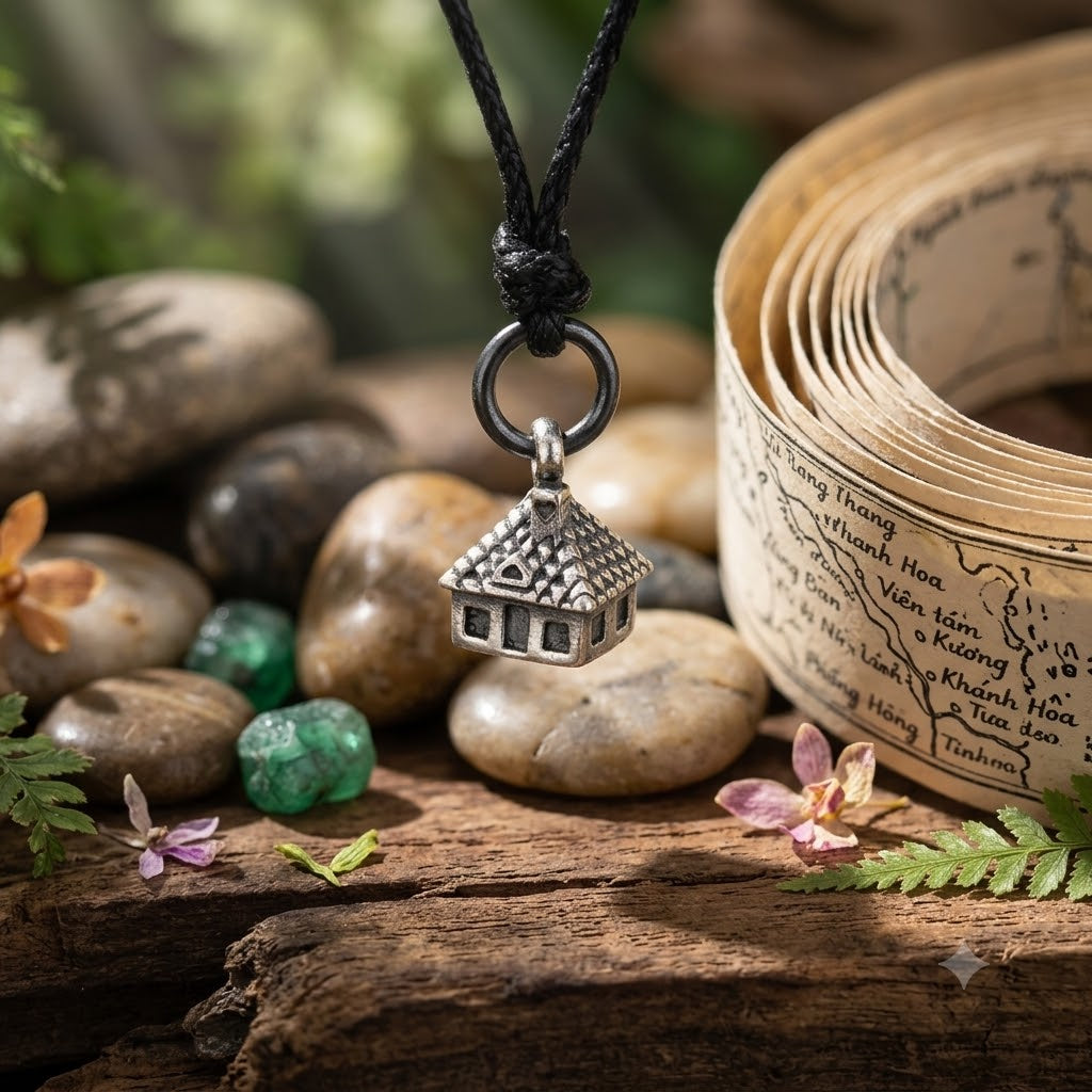 Sweet Mini Home 92.5 Sterling-silver Brass Necklace Pendant Jewelry