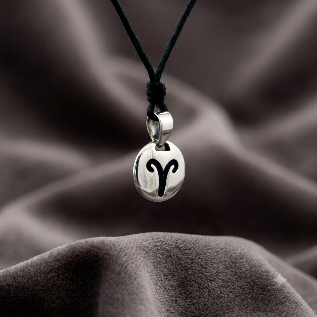 Astrology Gold 92.5 Sterling Silver Brass Charm Necklace Pendant Horoscope Zodiac
