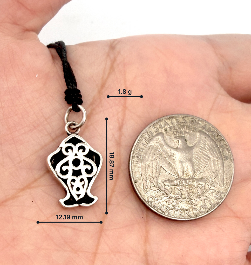 Fish Couple 92.5 Sterling Silver Gold Brass Charm Necklace Pendant Jewelry