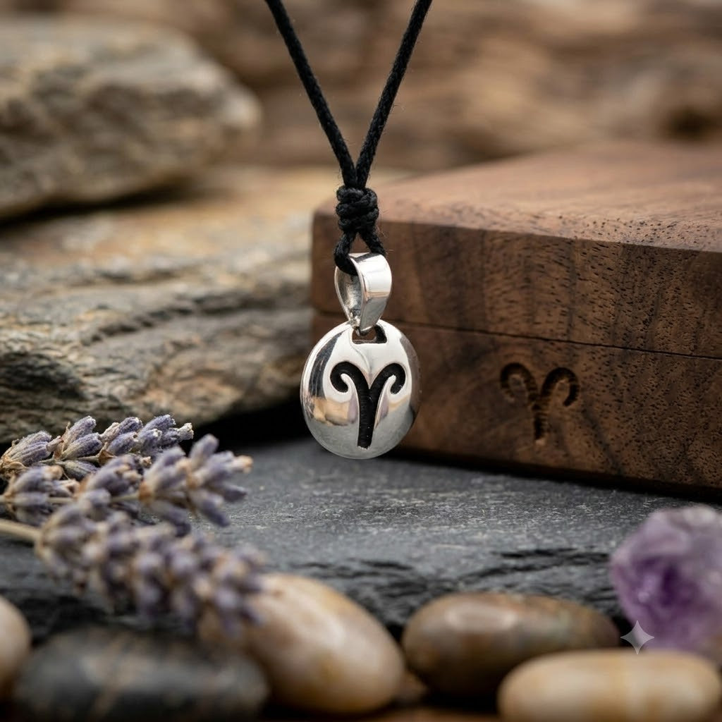 Astrology Gold 92.5 Sterling Silver Brass Charm Necklace Pendant Horoscope Zodiac