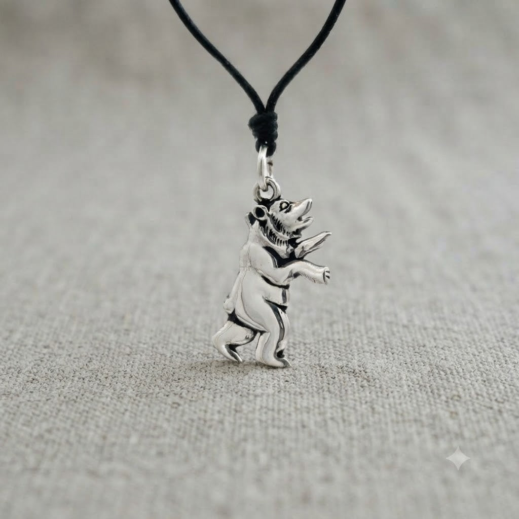 Cute Bear Sterling Silver Pewter Gold Brass Charm Necklace Pendant Jewelry