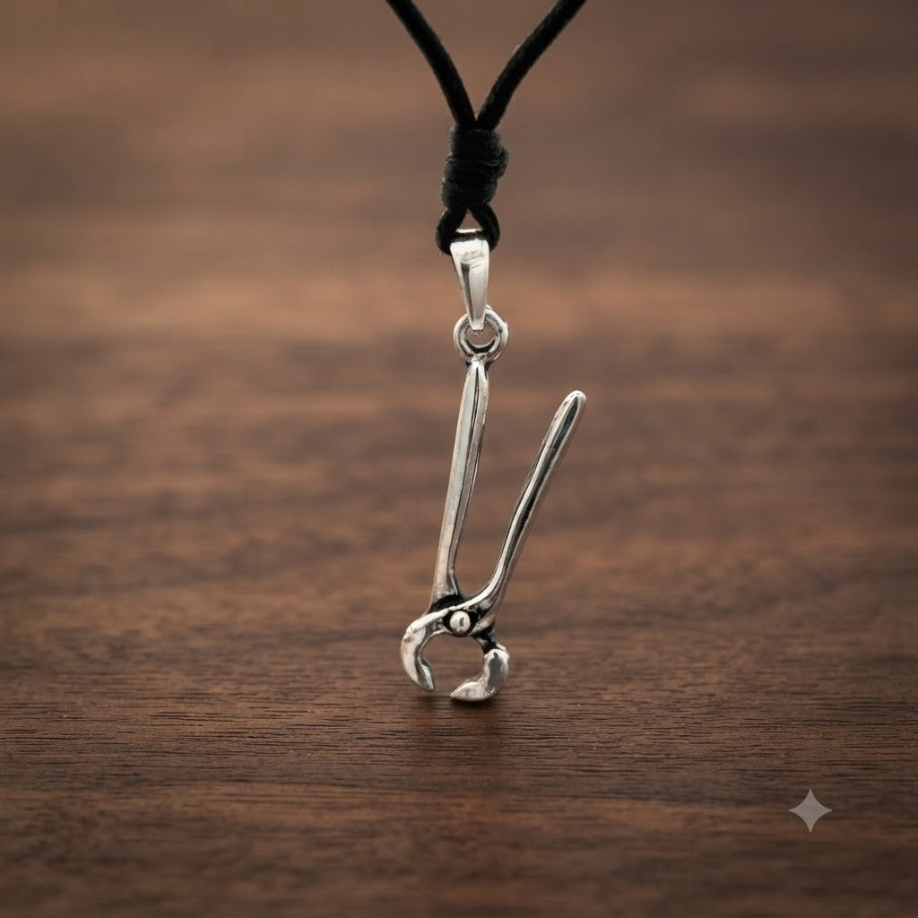 Spring Clamp 92.5 Sterling Silver Gold Brass Necklace Pendant Jewelry