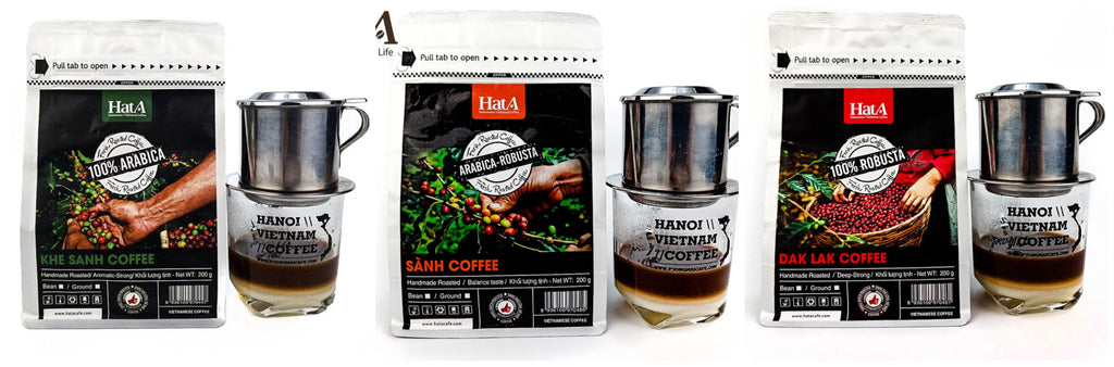 Vietnamese Hat A Coffee Beans Arabica Robusta 200G Filter-Brewing VietsWay