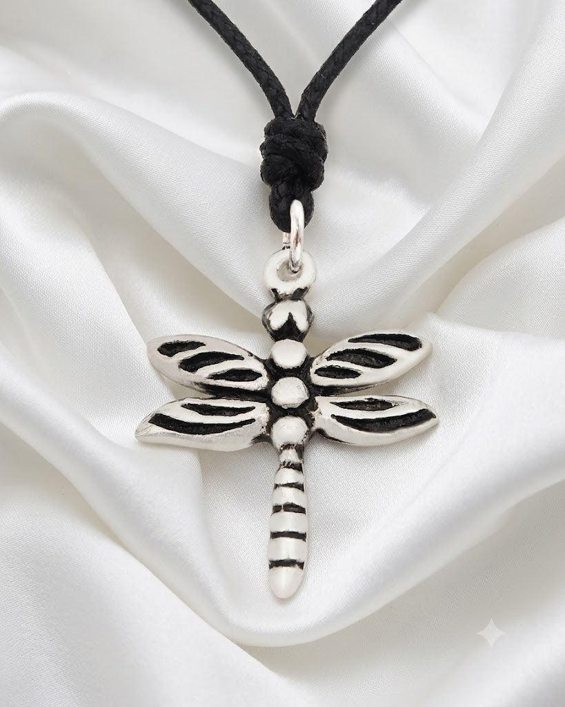 Small Dragonfly Sterling Silver Pewter Brass Charm Necklace Pendant Jewelry