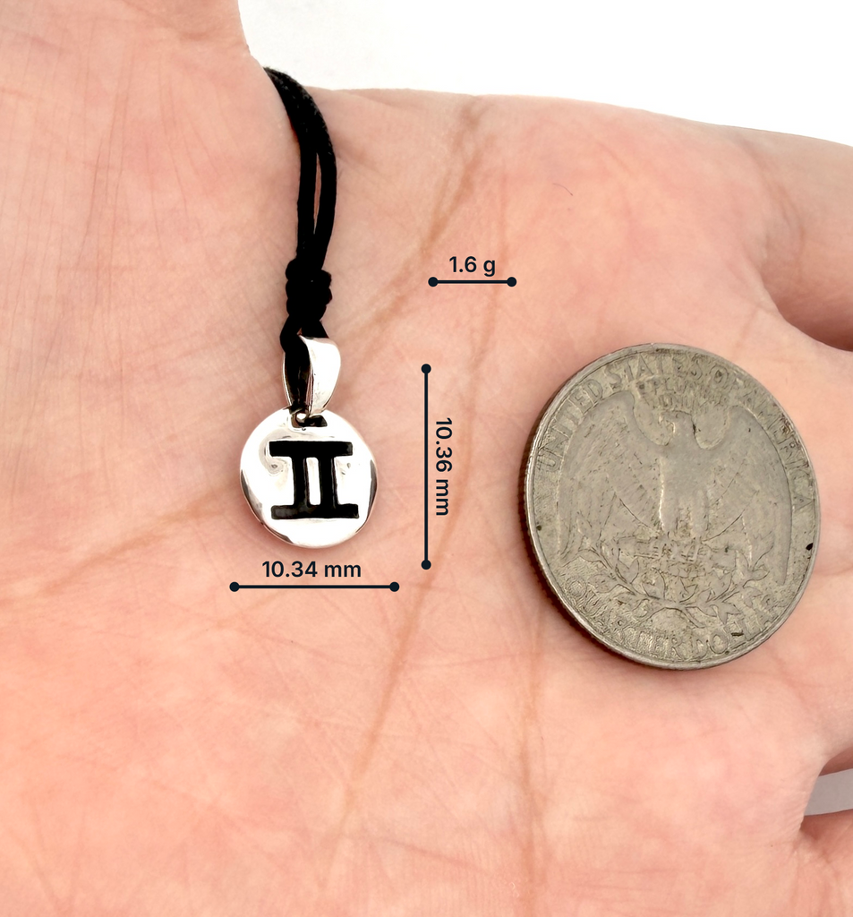 Astrology Gold 92.5 Sterling Silver Brass Charm Necklace Pendant Horoscope Zodiac