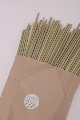 Green Joy Grass Straws - 100% Natural - Eco-friendly - Drinking Tubes - Plastic Free - Compostable - Single-use - Crazy Straws Alternative to Plastic Straws, Paper Straws, Bamboo Straws 100 Packs