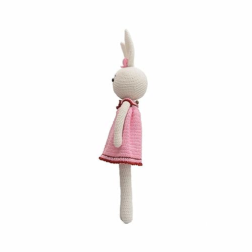 Lovable Couple Bunny Handmade Amigurumi Stuffed Toy Crochet Doll VAC (Bunny Girl)