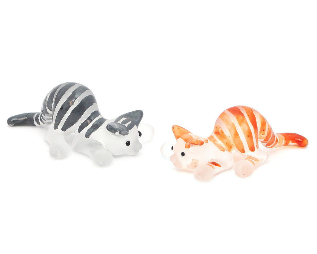 Vietguild's  Cat Handmade Vietnamese Glass Figurine Statue