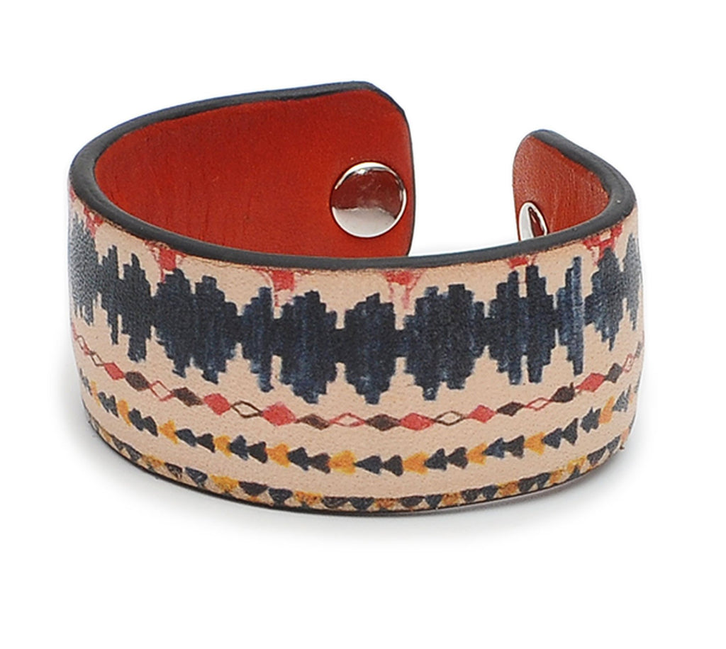 Aztec Patterns Print Handmade Leather Bracelet Jewelry HLB_01