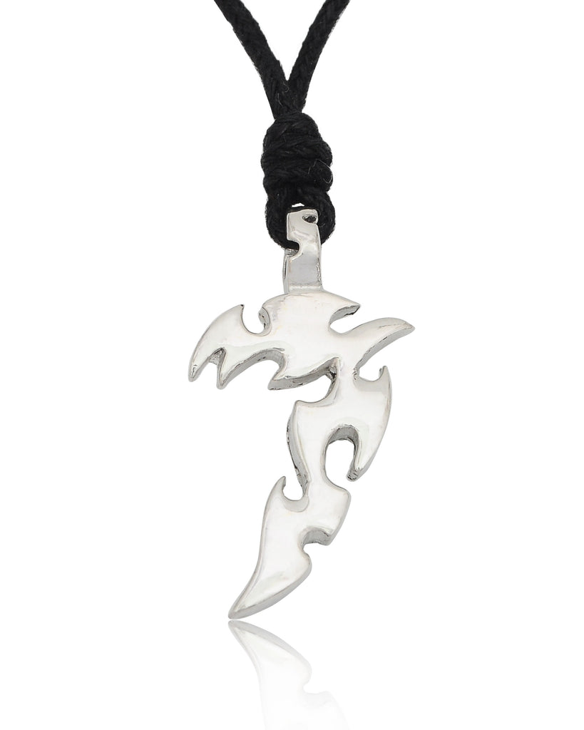 Number Seven Silver Pewter Charm Necklace Pendant Jewelry