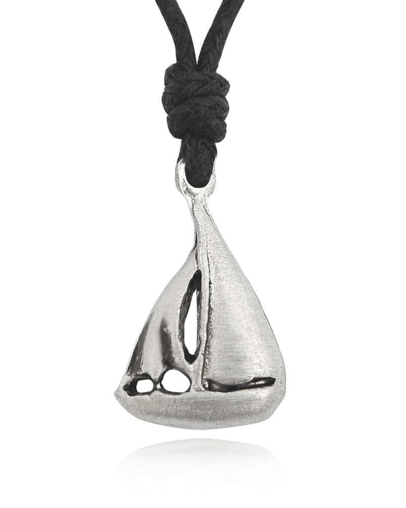 New Sail Boat Sterling-Silver Pewter Necklace Pendant Jewelry