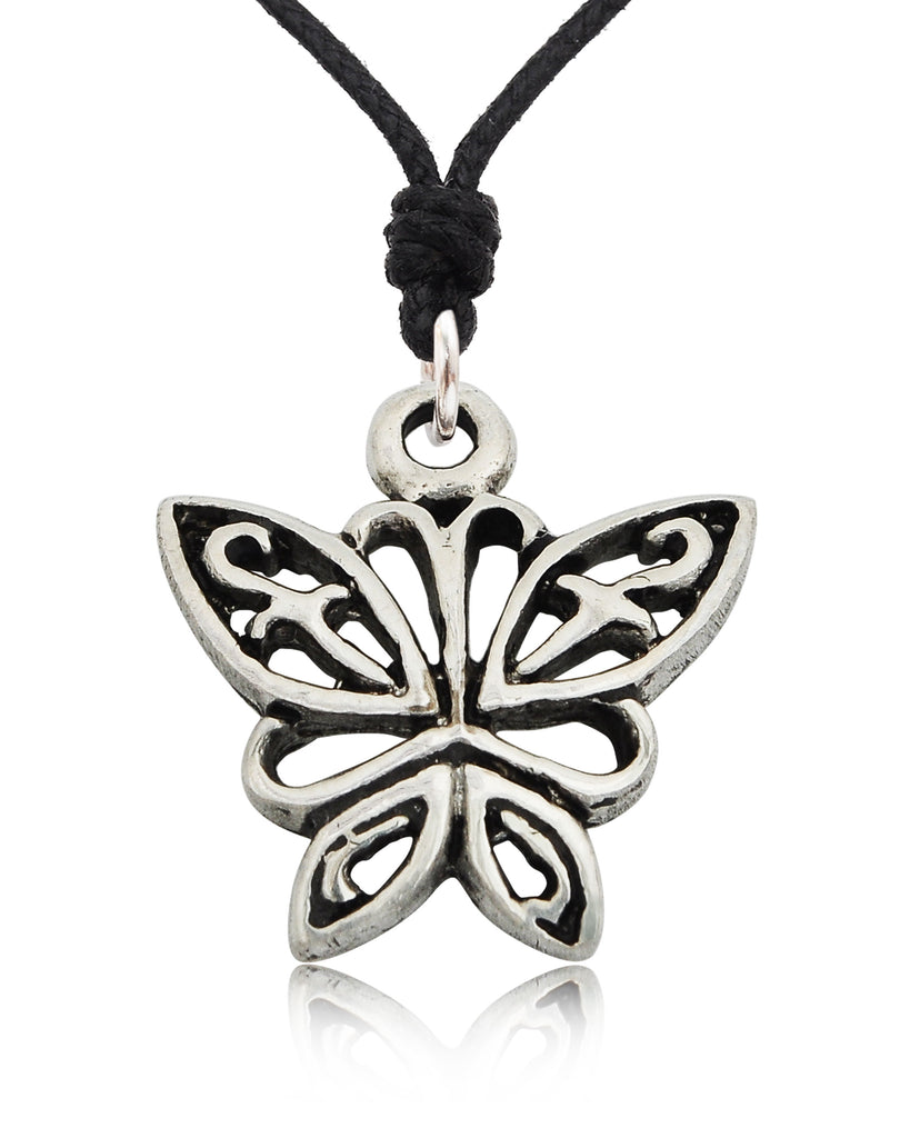 Elegant Butterfly Sterling Silver Pewter Gold Brass Charm Necklace Pendant Jewelry