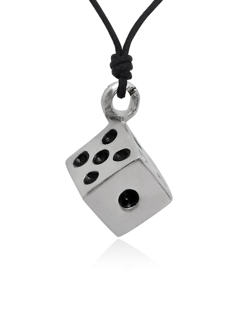 Dice Gambler 92.5 Sterling Silver Pewter Gold Brass Charm Necklace Pendant Jewelry