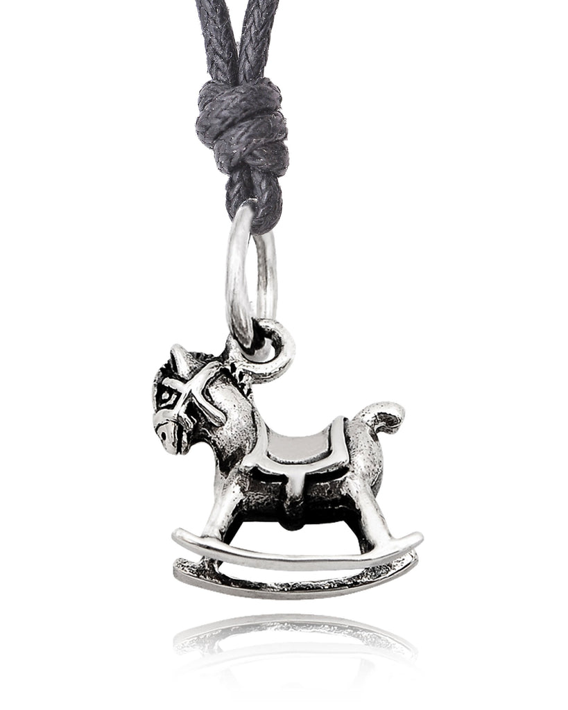 New Rocking Horse Toy Charm 92.5 Sterling Silver Gold Brass Necklace Pendant Jewelry