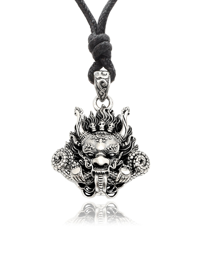 Japanese Hannya Mask 92.5 Sterling Silver Pewter Brass Necklace Pendent Jewelry