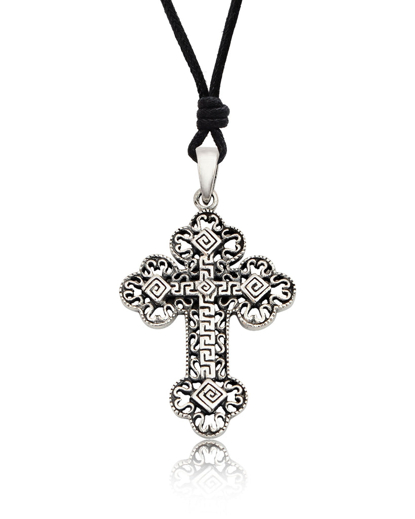 Gothic Celtic Cross Sterling-silver Brass Charm Necklace Pendant Jewelry