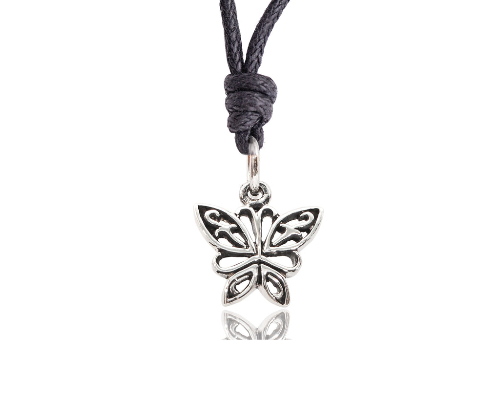 Elegant Butterfly Sterling Silver Pewter Gold Brass Charm Necklace Pendant Jewelry