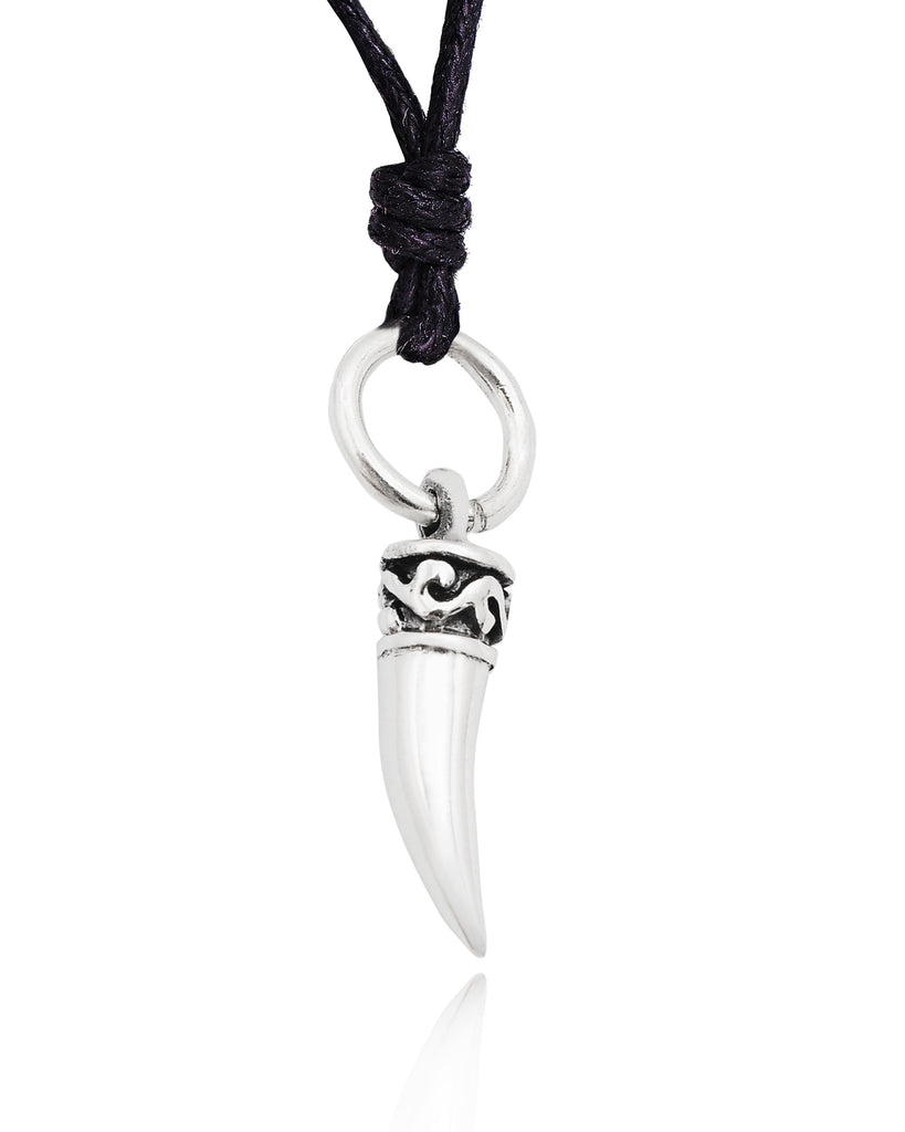 Cute Mini Fang Tooth 92.5 Sterling Silver Gold Brass  Charm Necklace Pendant Jewelry